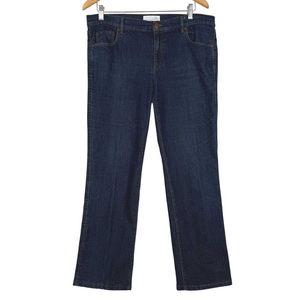 LOFT‎ Jeans Womens 12/31 Dark Wash Modern Straight Stretch Denim